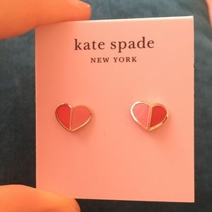 kate spade New York “heritage spade” heart studs!